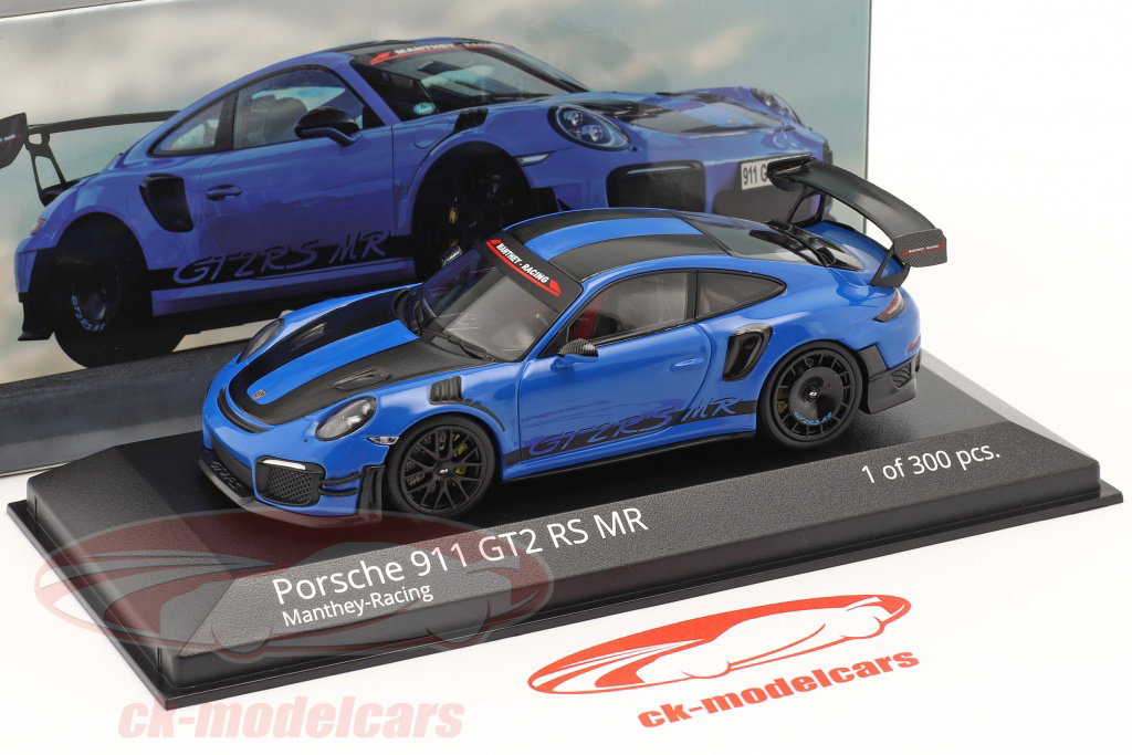 Minichamps 1:43 Porsche 911 (991 II) GT2 RS MR Manthey Racing 青い