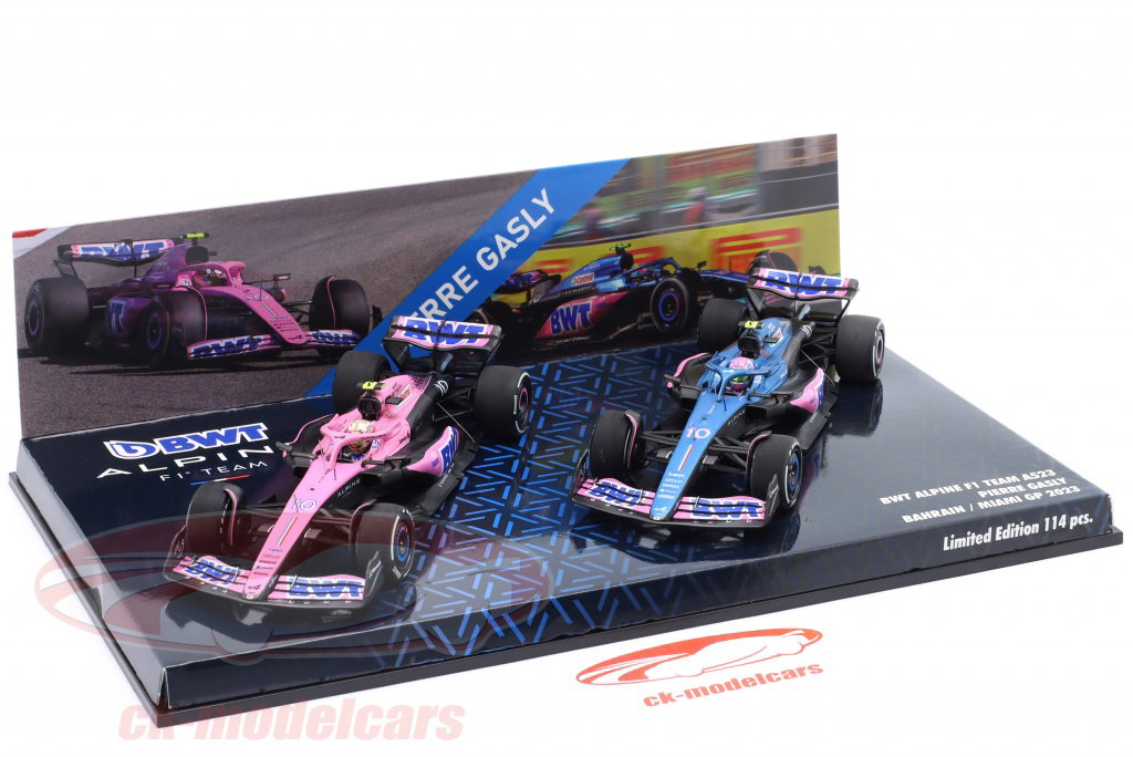 Minichamps 1:43 2-Car Set Pierre Gasly #10 Bahrain & Miami GP