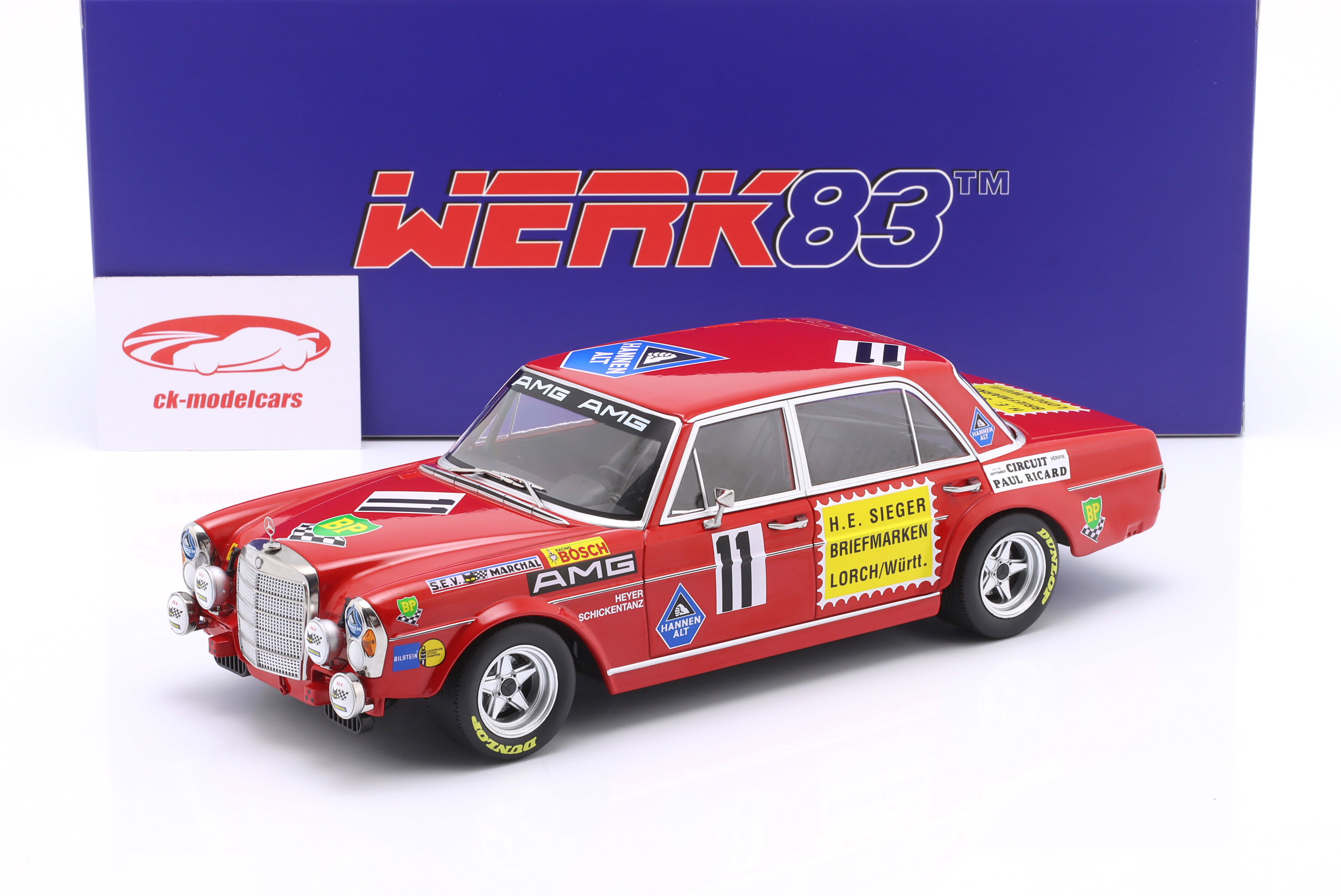 WERK83 1:18 Mercedes-Benz AMG 300 SEL #11 24h Paul Ricard 1971