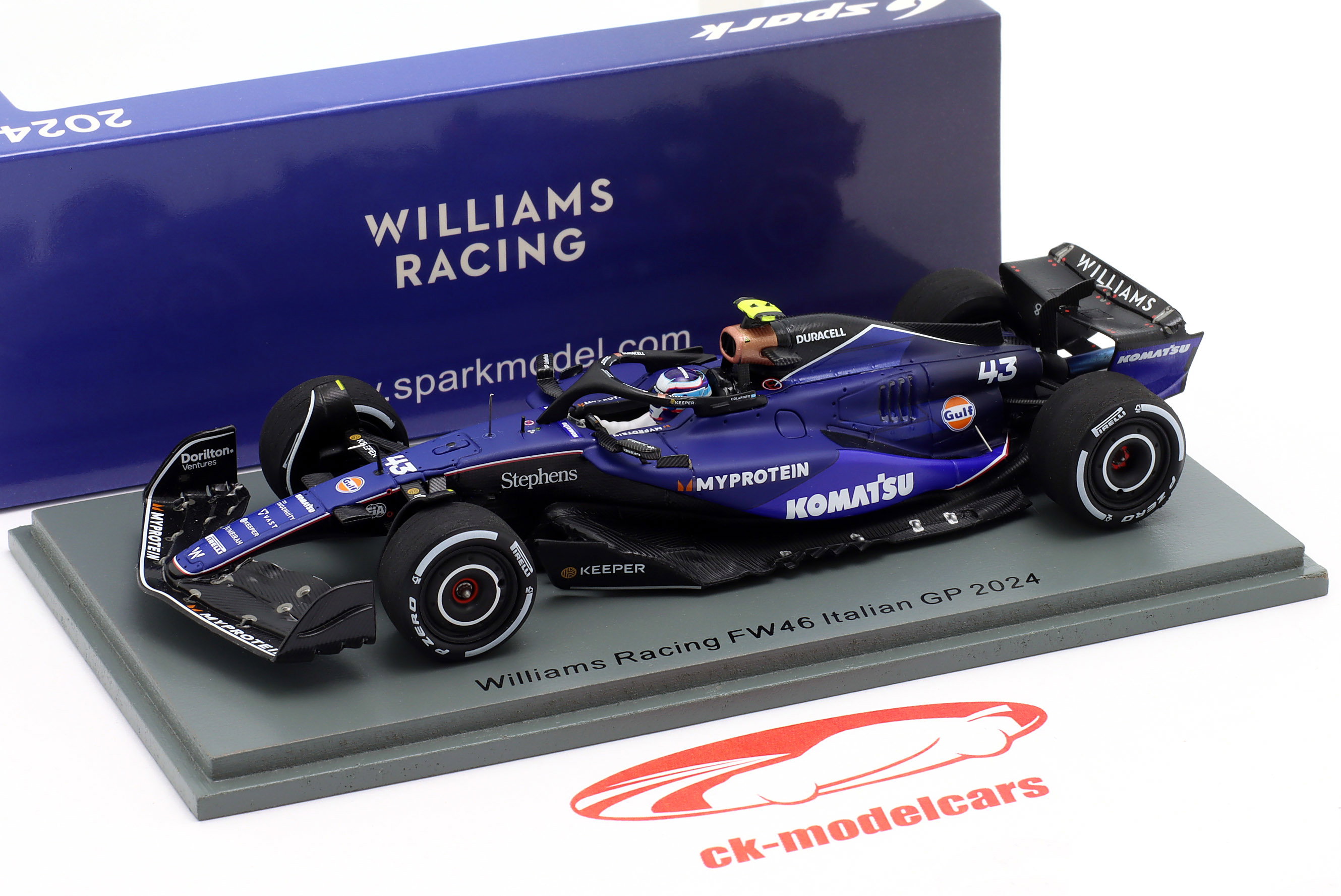 Spark 1:43 Franco Colapinto Williams FW46 #43 Italy GP Formula 1