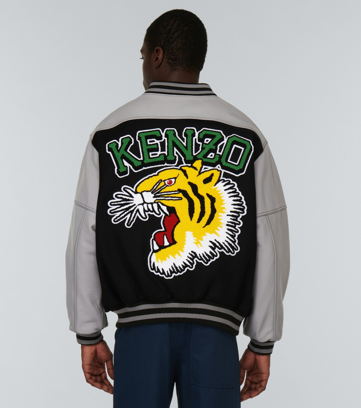Kenzo - Tiger Varsity leather-paneled varsity jacket Kenzo