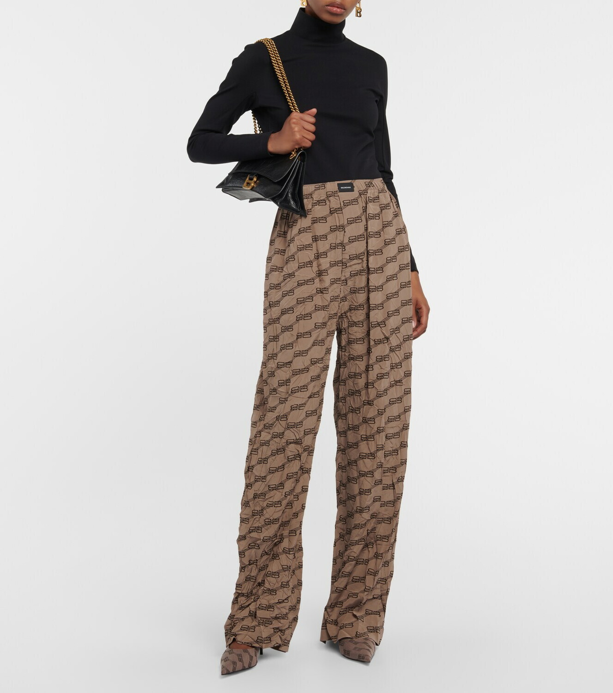 90s two tack slacksブラウン BALENCIAGA 91 90s two tack slacks