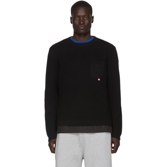 Moncler Black Maglione Tricot Girocollo Sweater Moncler