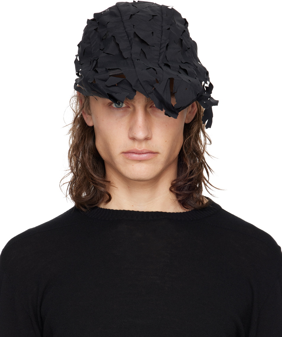 POST ARCHIVE FACTION (PAF) Black 8.0 Right Leather Cap Post