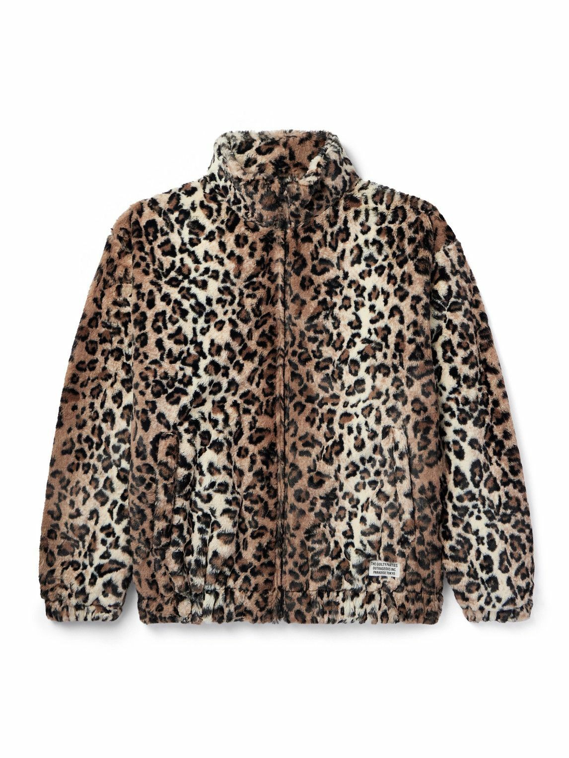 Wacko Maria - Leopard-Print Faux Fur Zip-Up Track Jacket