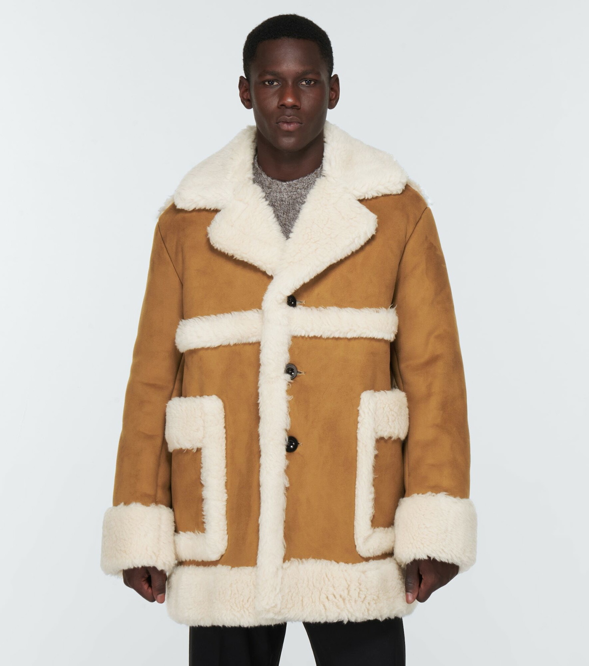 Sacai - Faux shearling jacket Sacai