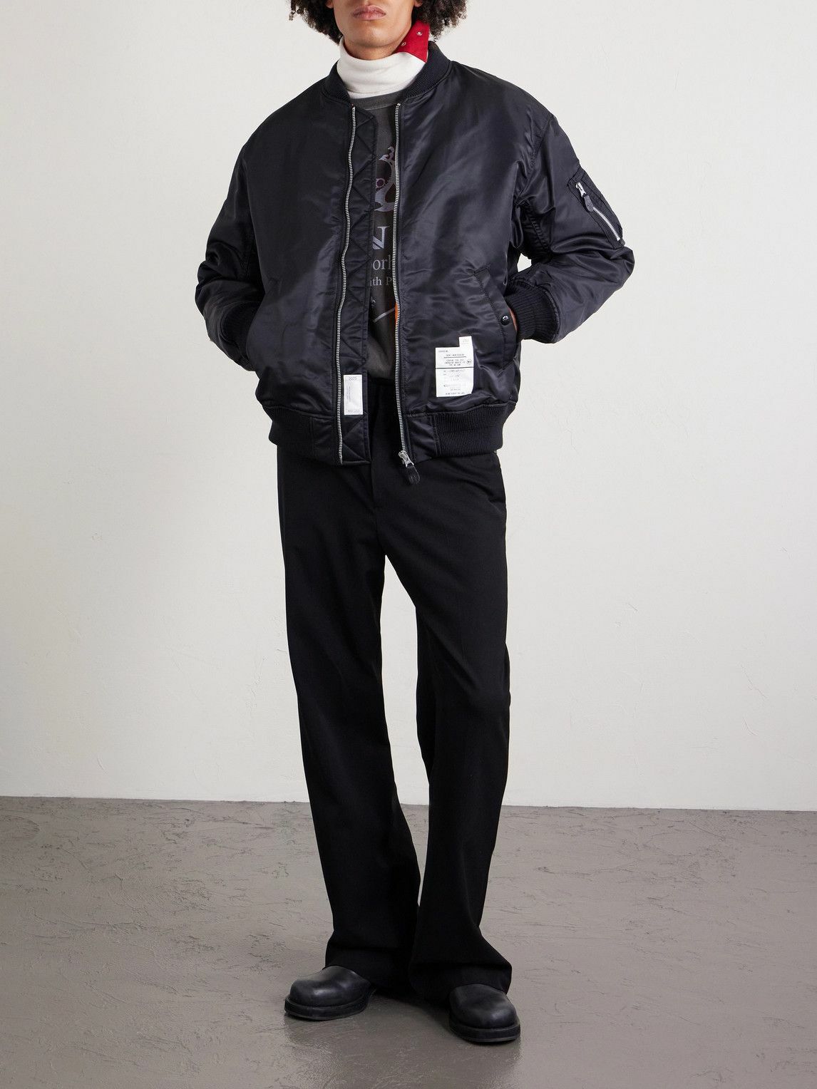 Neighborhood Men's x Malbon Golf Quarter Zip Jacket in Black