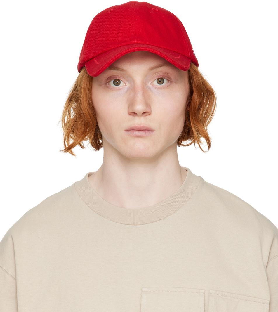 Jacquemus Red 'La Casquette Jacquemus' Cap Jacquemus
