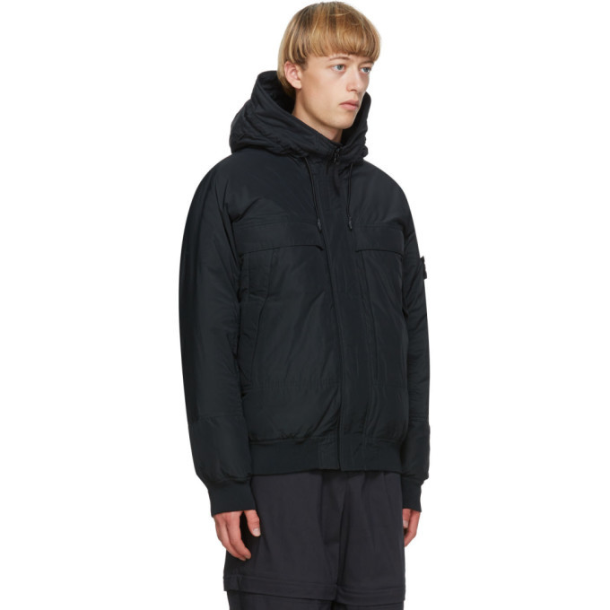 Stone Island Black Down Micro Reps Jacket Stone Island