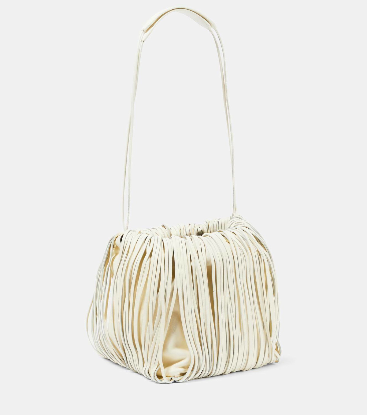 Jil Sander Dumpling Small fringed leather crossbody bag Jil Sander