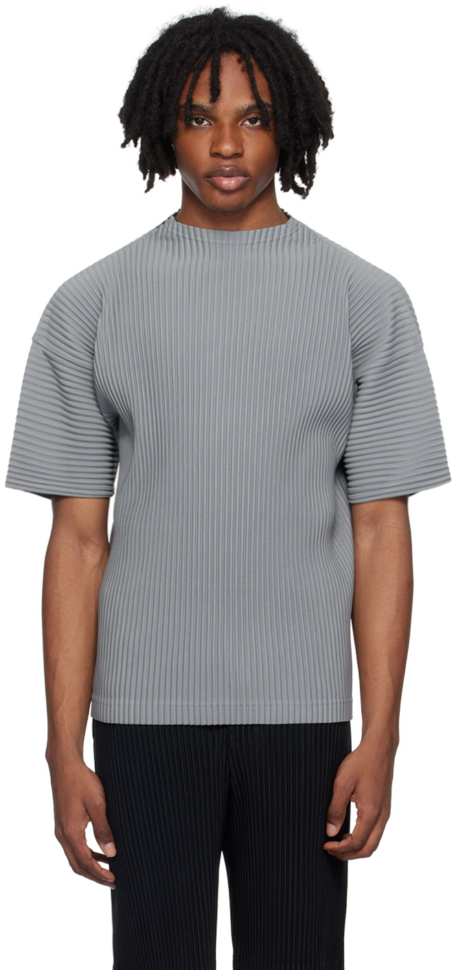 HOMME PLISSÉ ISSEY MIYAKE Gray Monthly Color May T-Shirt Homme
