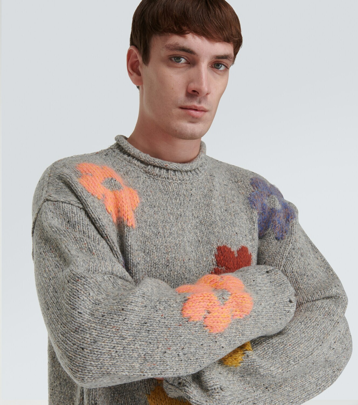 Acne Studios Floral wool-blend sweater Acne Studios