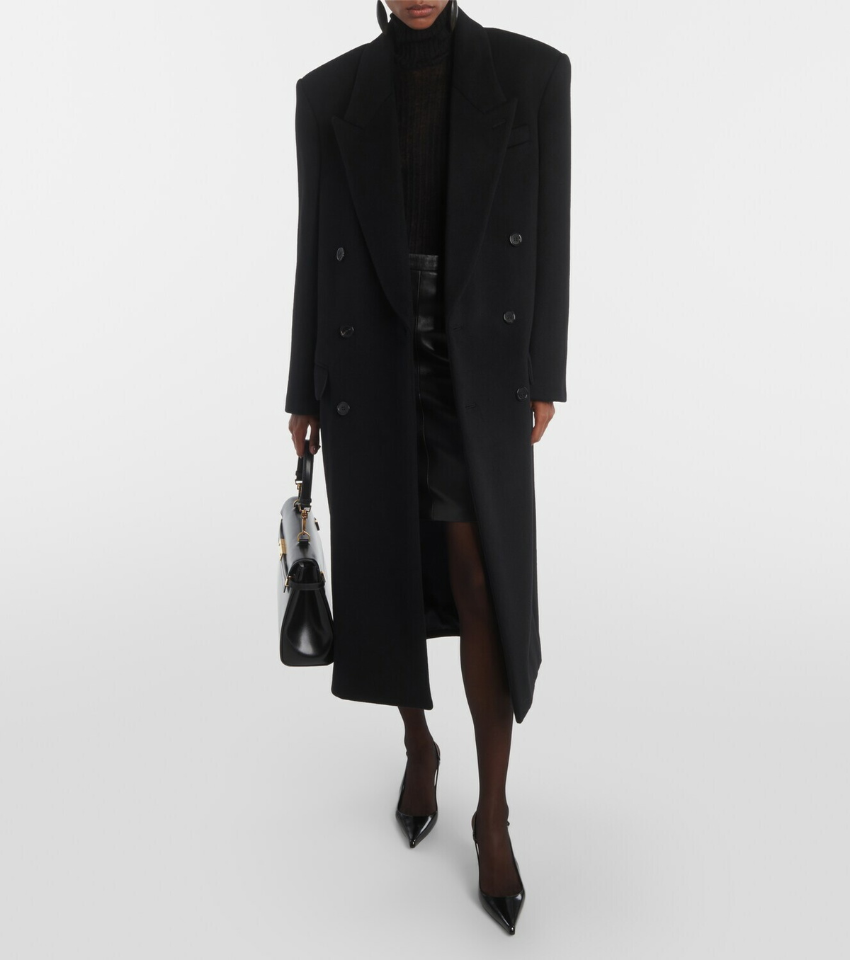 Saint Laurent Double-breasted wool coat Saint Laurent