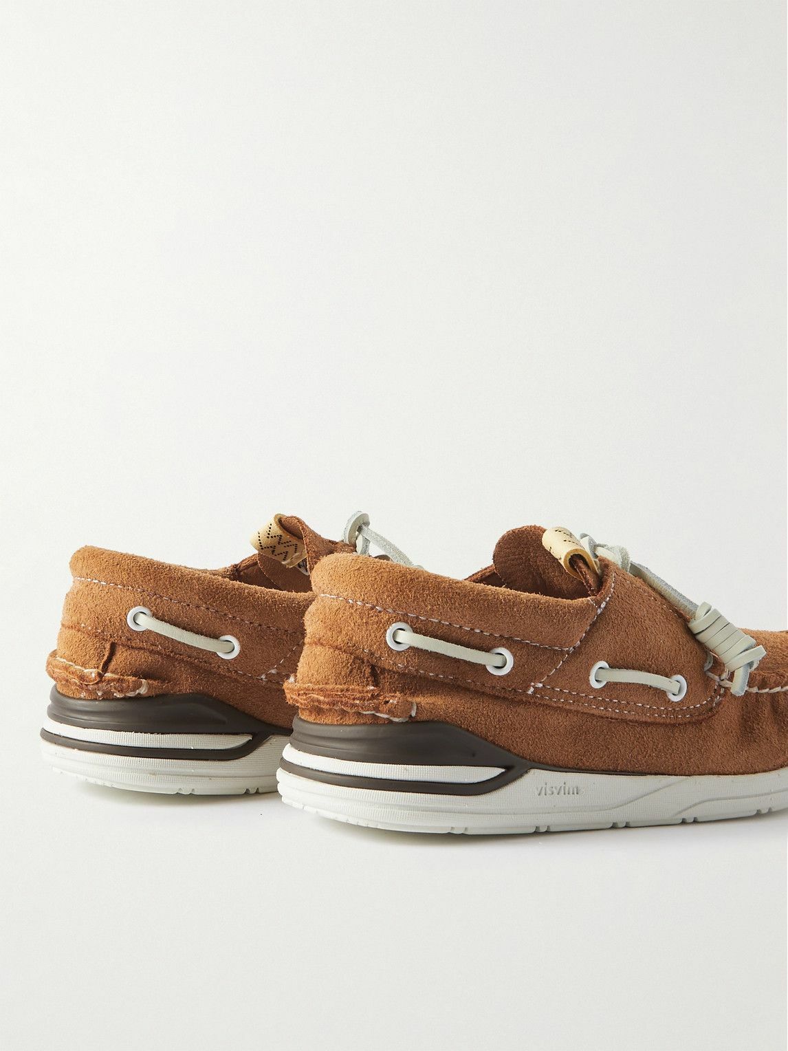 Visvim - Hockney-Folk Suede Boat Shoes - Brown Visvim