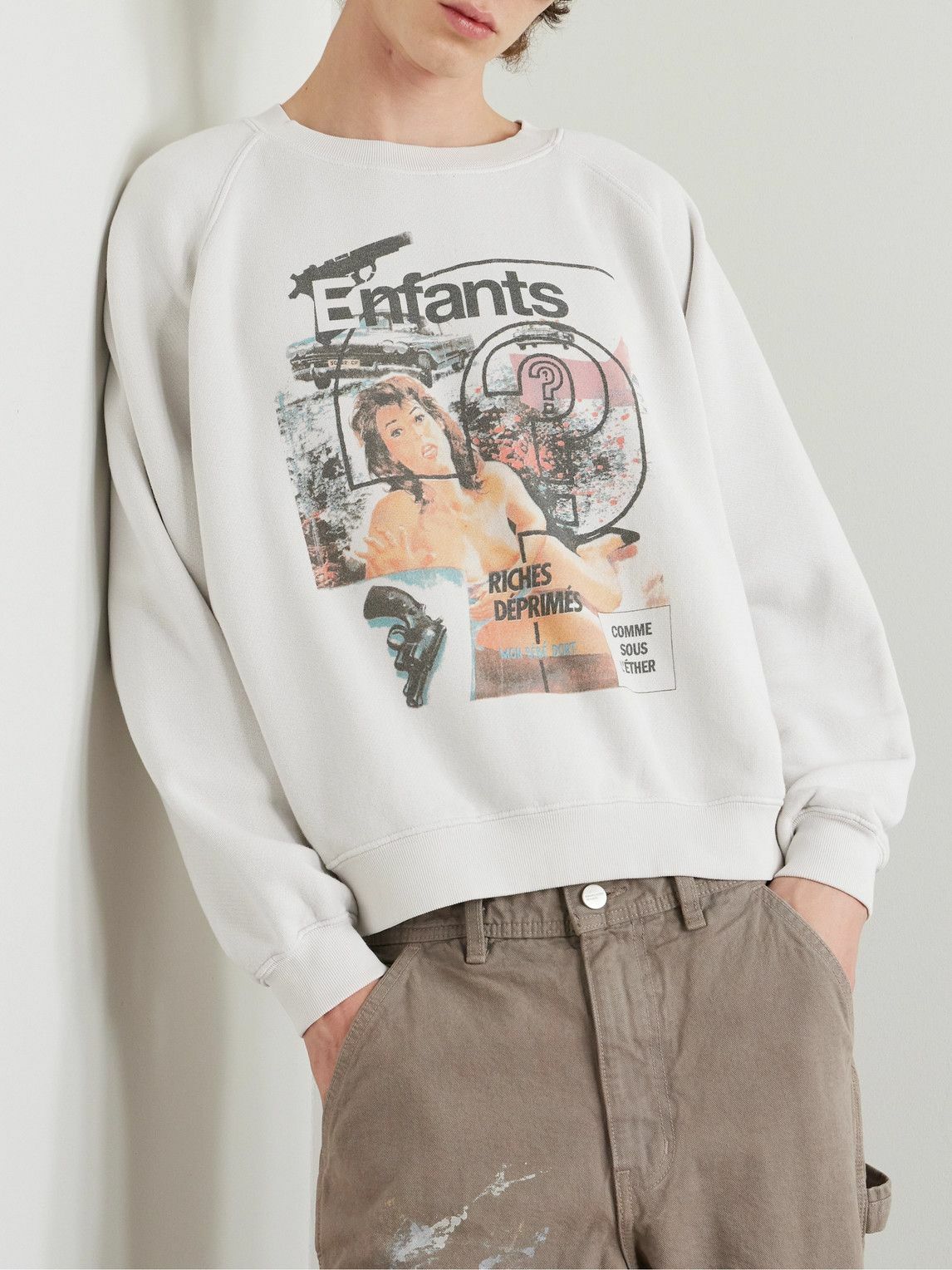 Enfants Riches Déprimés - Thrilling Cropped Printed Cotton-Jersey