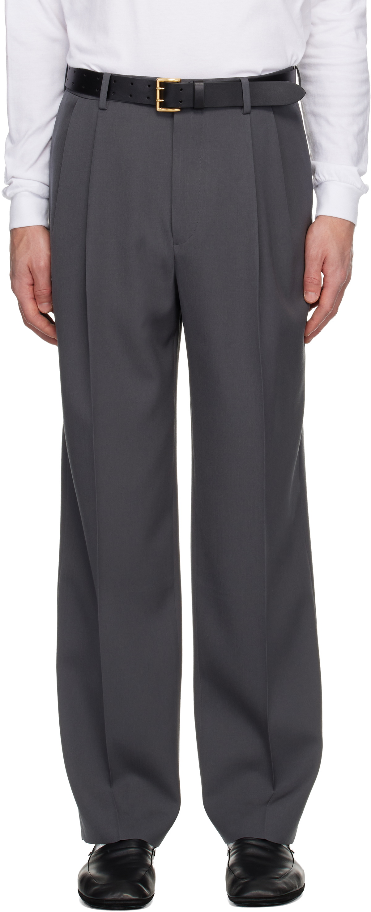 AURALEE Super Fine Tropical Wool Two-tuck Slacks Auralee