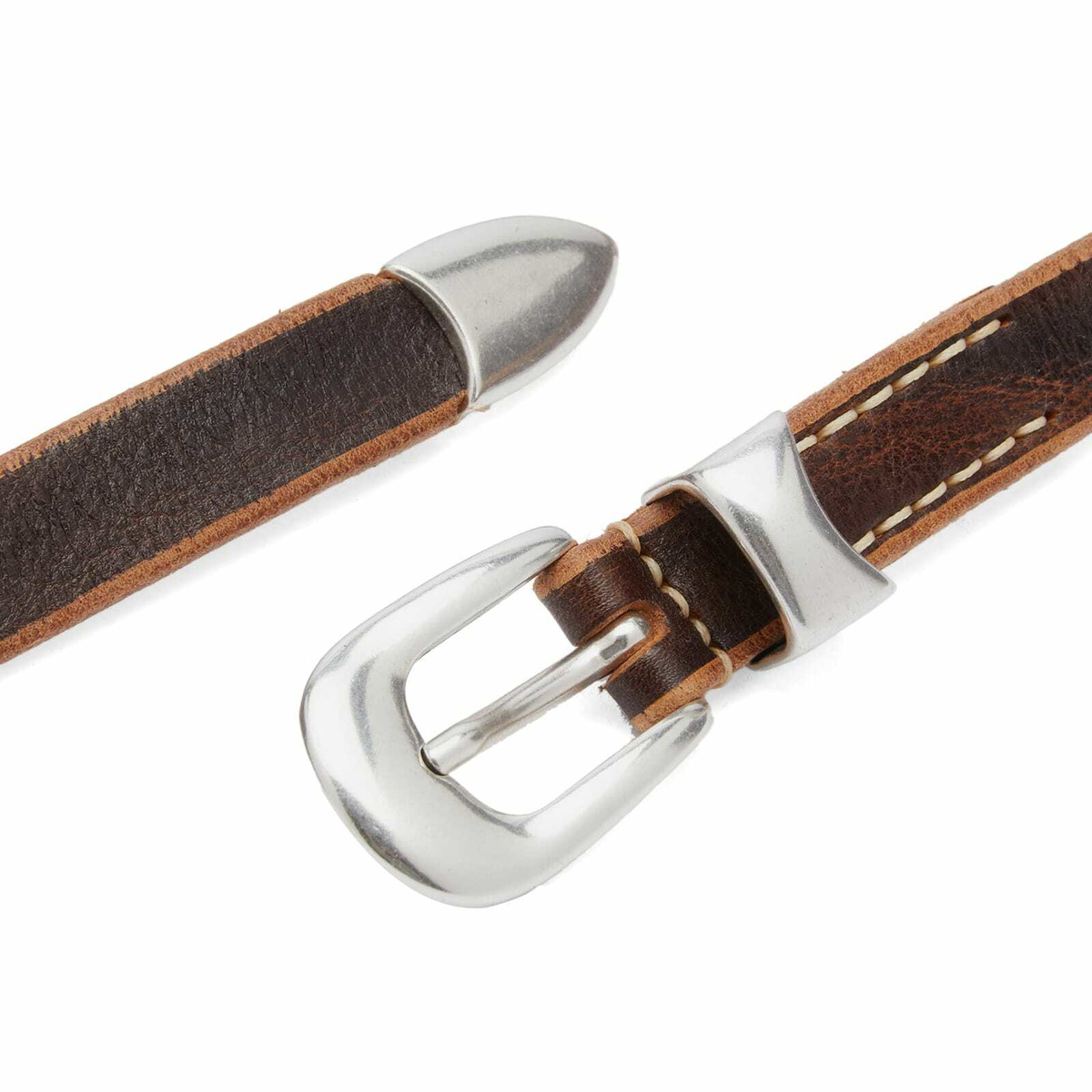 Our Legacy Men's 2cm Belt in Brown Leather Our Legacy