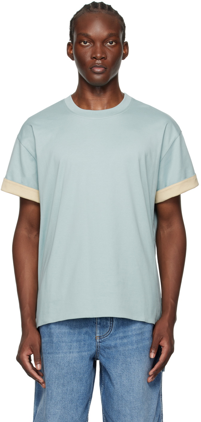 Bottega Veneta Blue Double Layer T-Shirt Bottega Veneta