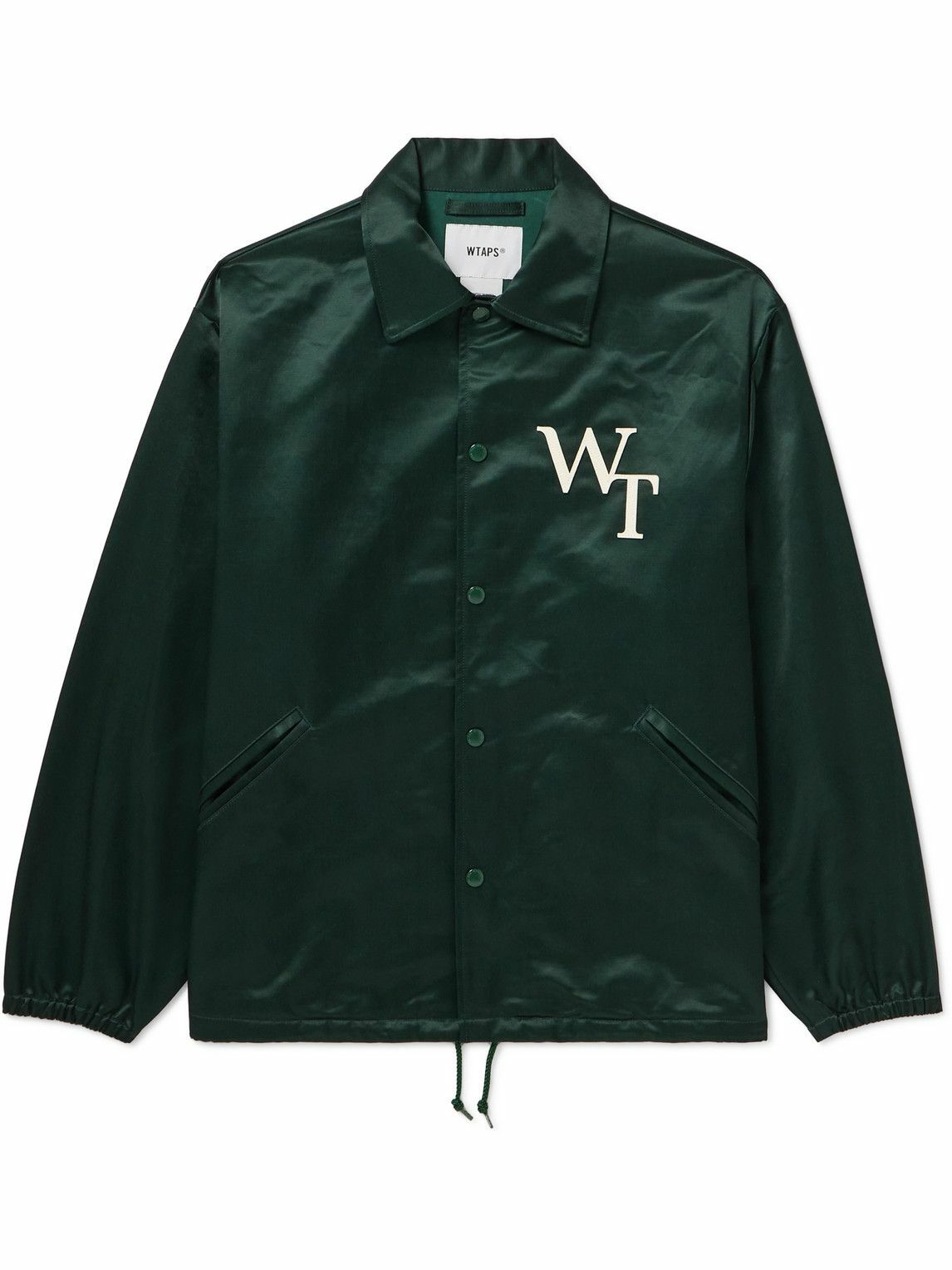 WTAPS - Logo-Appliquéd Cotton-Blend Sateen Coach Jacket - Green WTAPS