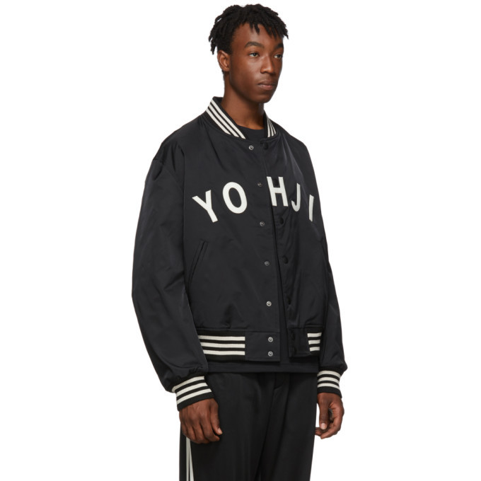 Y-3 Black Yohji Letters Bomber Jacket Y-3