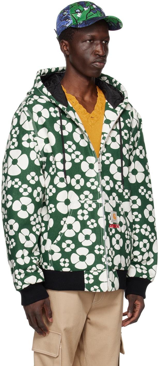 Marni Green & White Carhartt WIP Edition Floral Jacket Marni