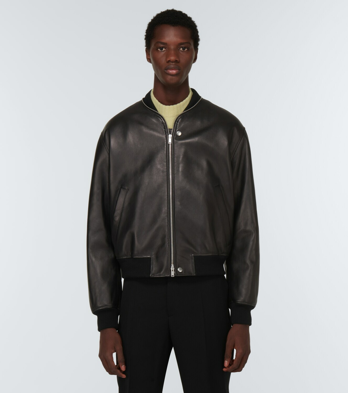 Jil Sander Leather bomber jacket Jil Sander