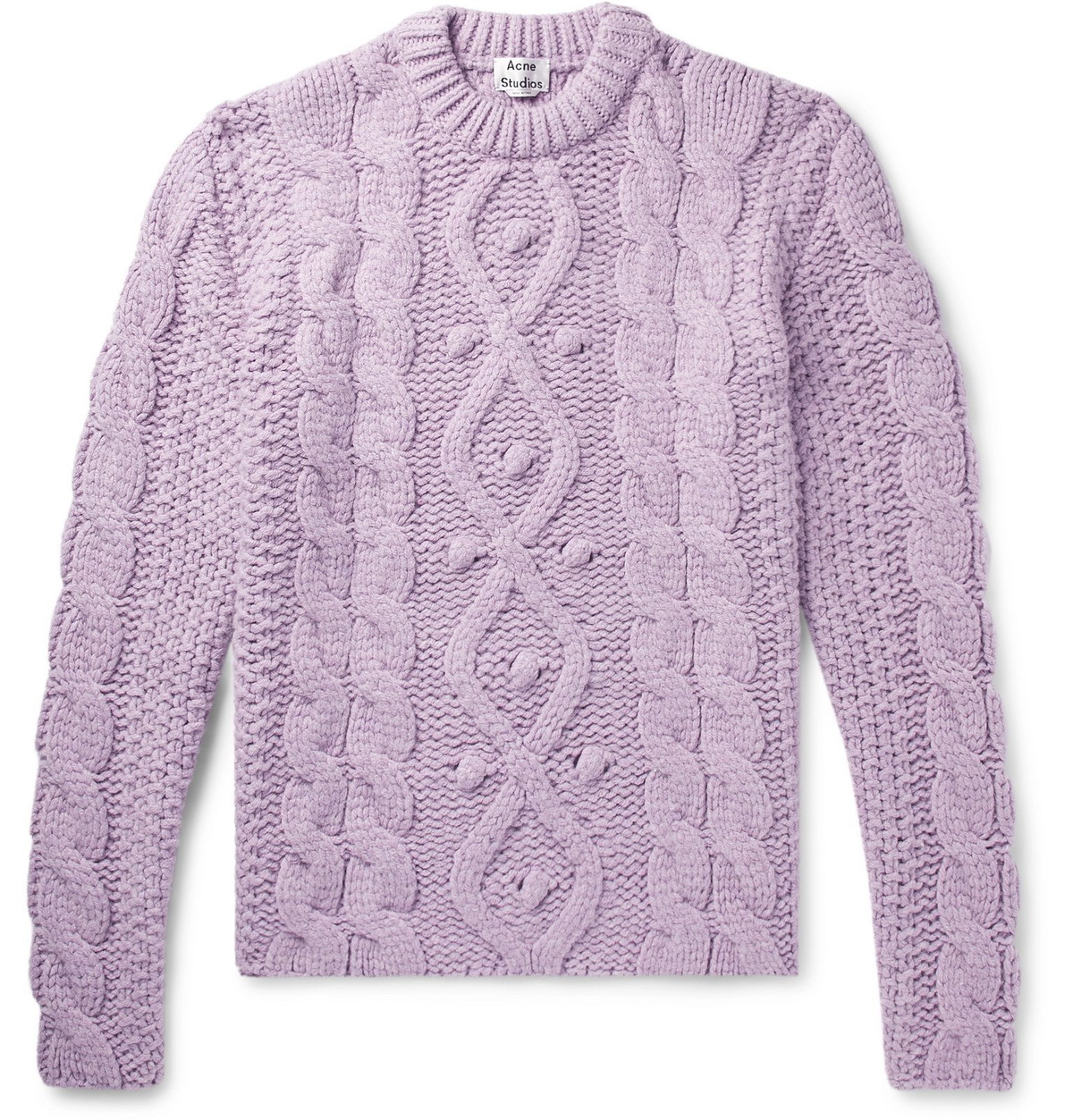 Acne Studios - Oversized Cable-Knit Sweater - Purple Acne Studios