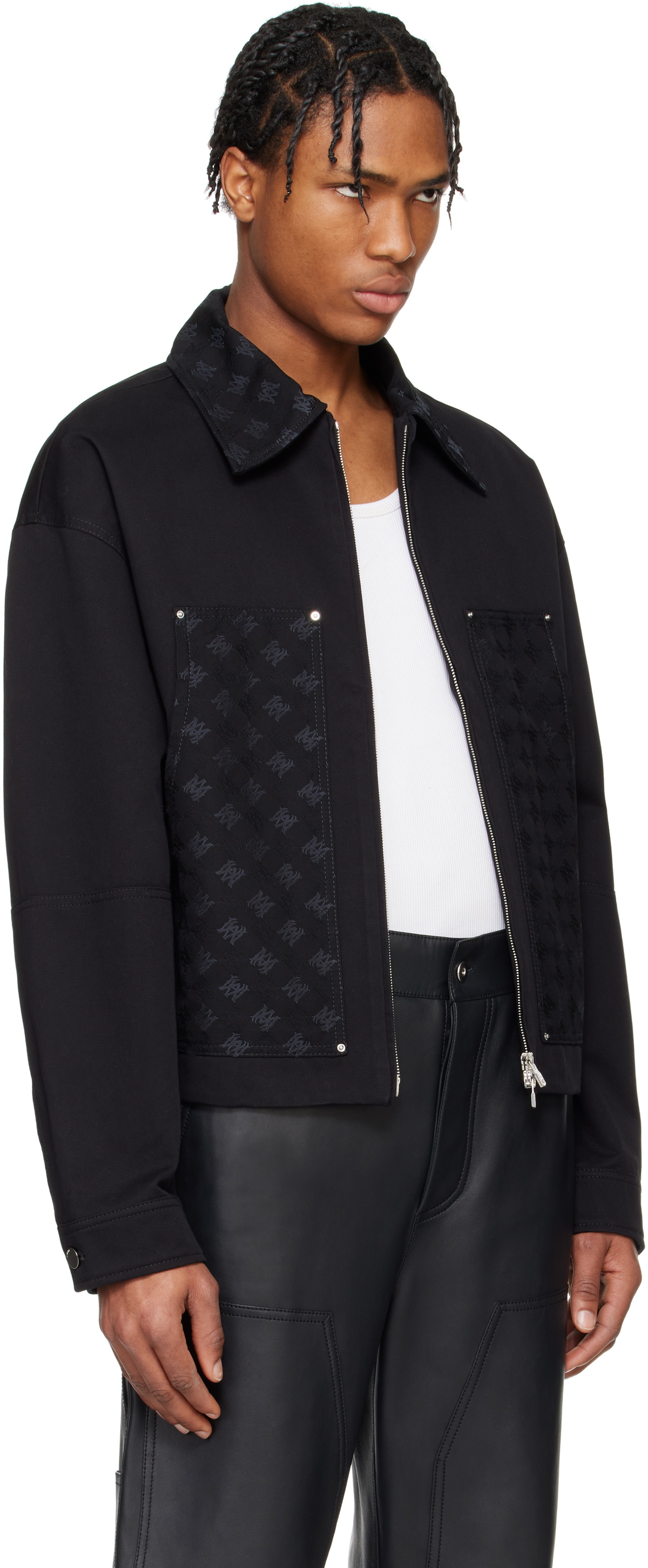 AMIRI Black MA Quad Jacquard Work Jacket Amiri