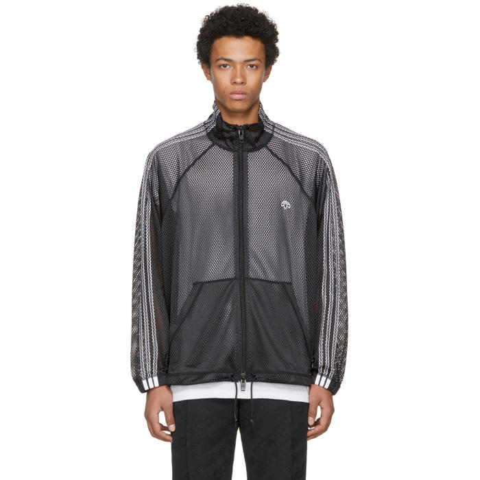 adidas Originals by Alexander Wang Black AW Mesh Track Jacket
