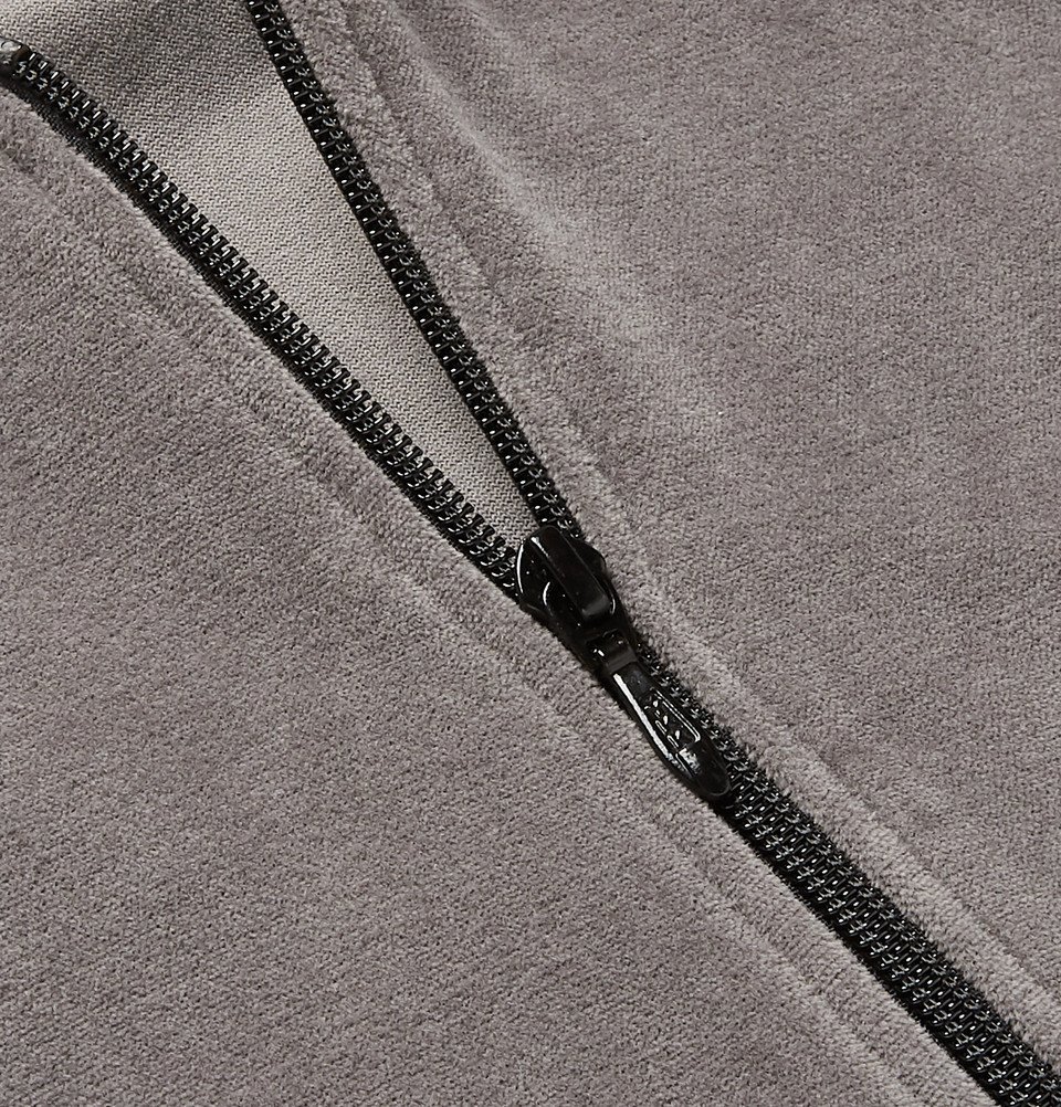 Needles - Striped Cotton-Blend Velour Jacket - Gray Needles