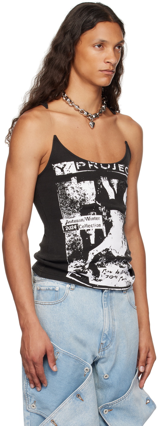 Y/Project Black invisible Strap Tank Top Y/Project