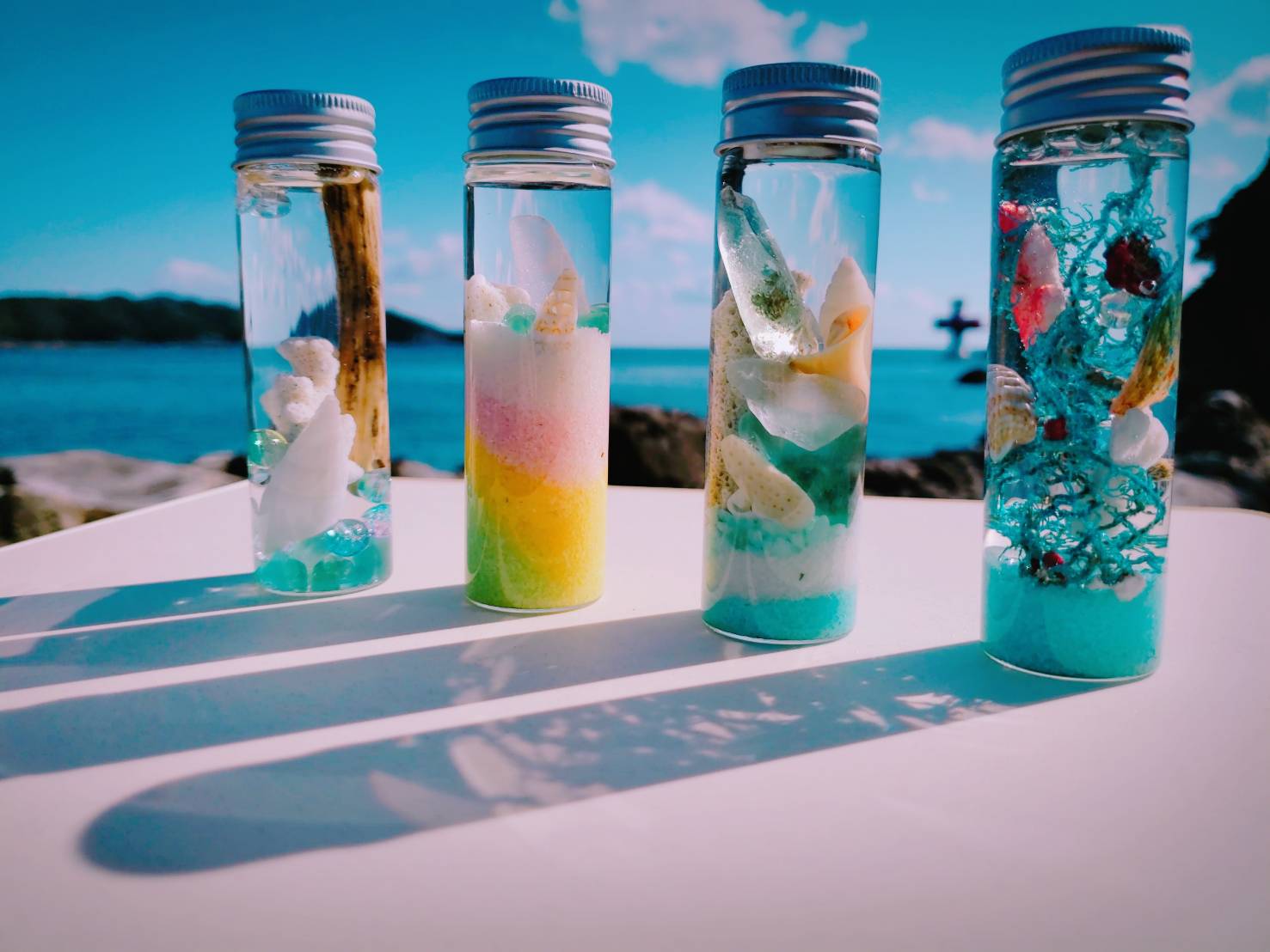 竜串シーボトル』製作体験♪～☆海辺の宝石☆シーグラスを使って、瓶の