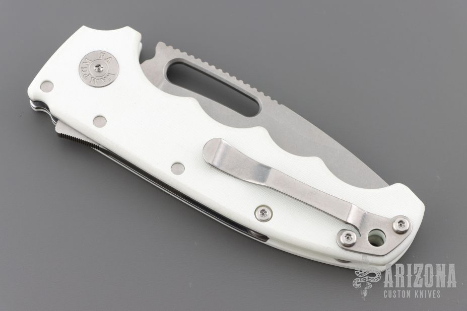 MG AD20S Shark Lock Kopis Flat Grind Stonewashed Blade - White G