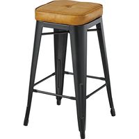 東谷 スタッキング ハイスツール ブラウン PC-252BR 1脚（直送品