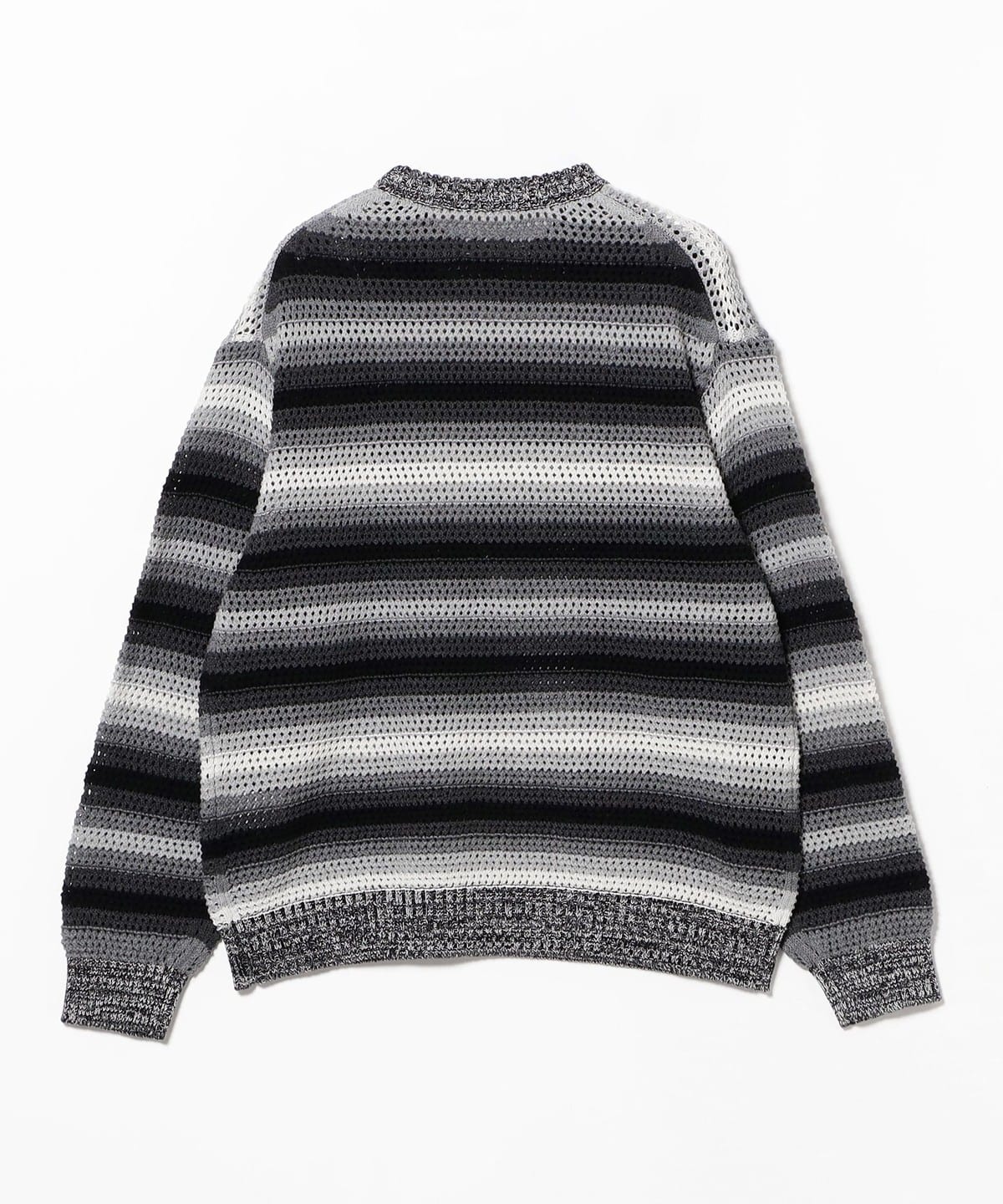 BEAMS（ビームス）Mesh Border Crew Neck（トップス ニット・セーター