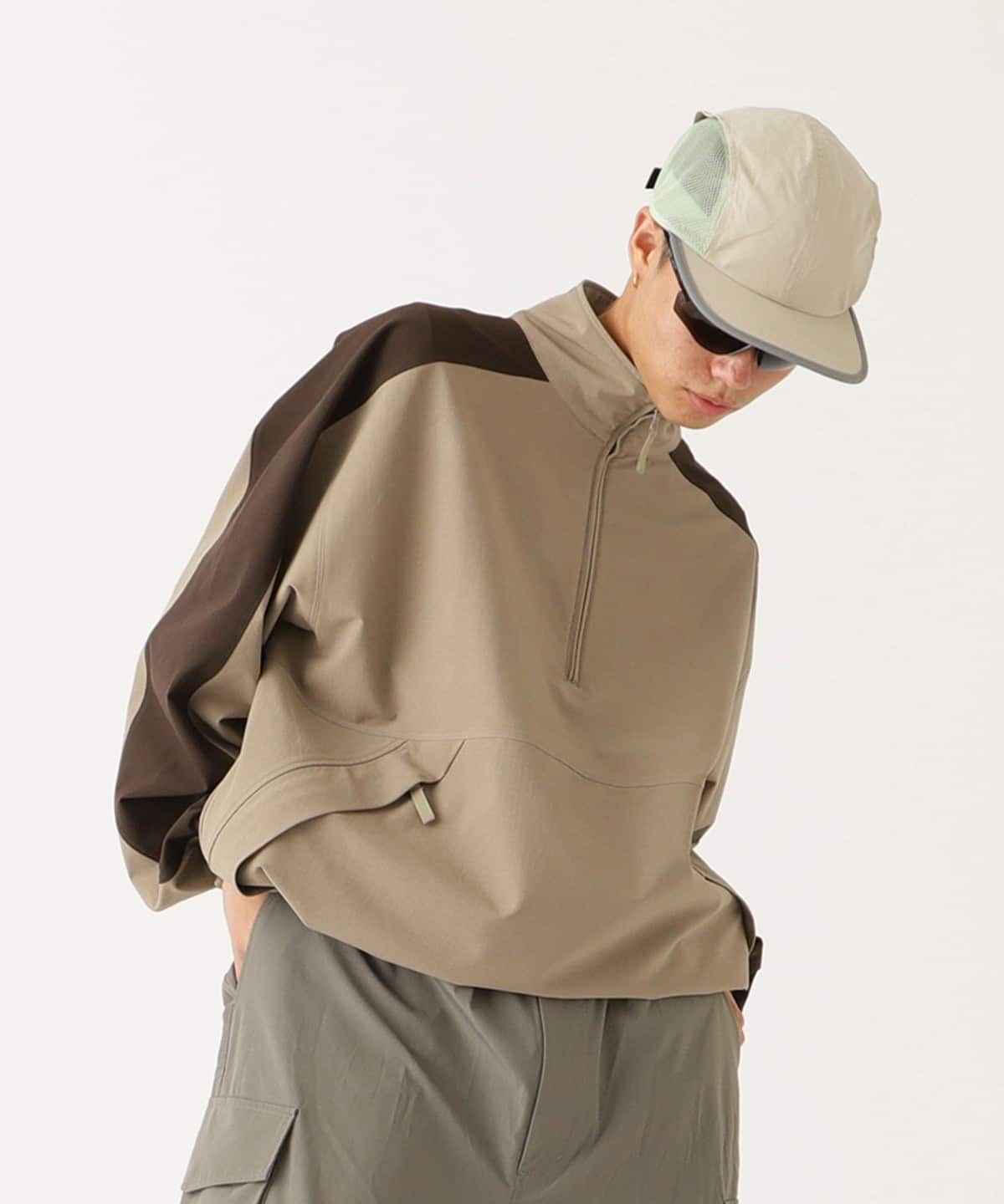 BEAMS（ビームス）【タイムセール】2トーン ハーフジップ ブルゾン