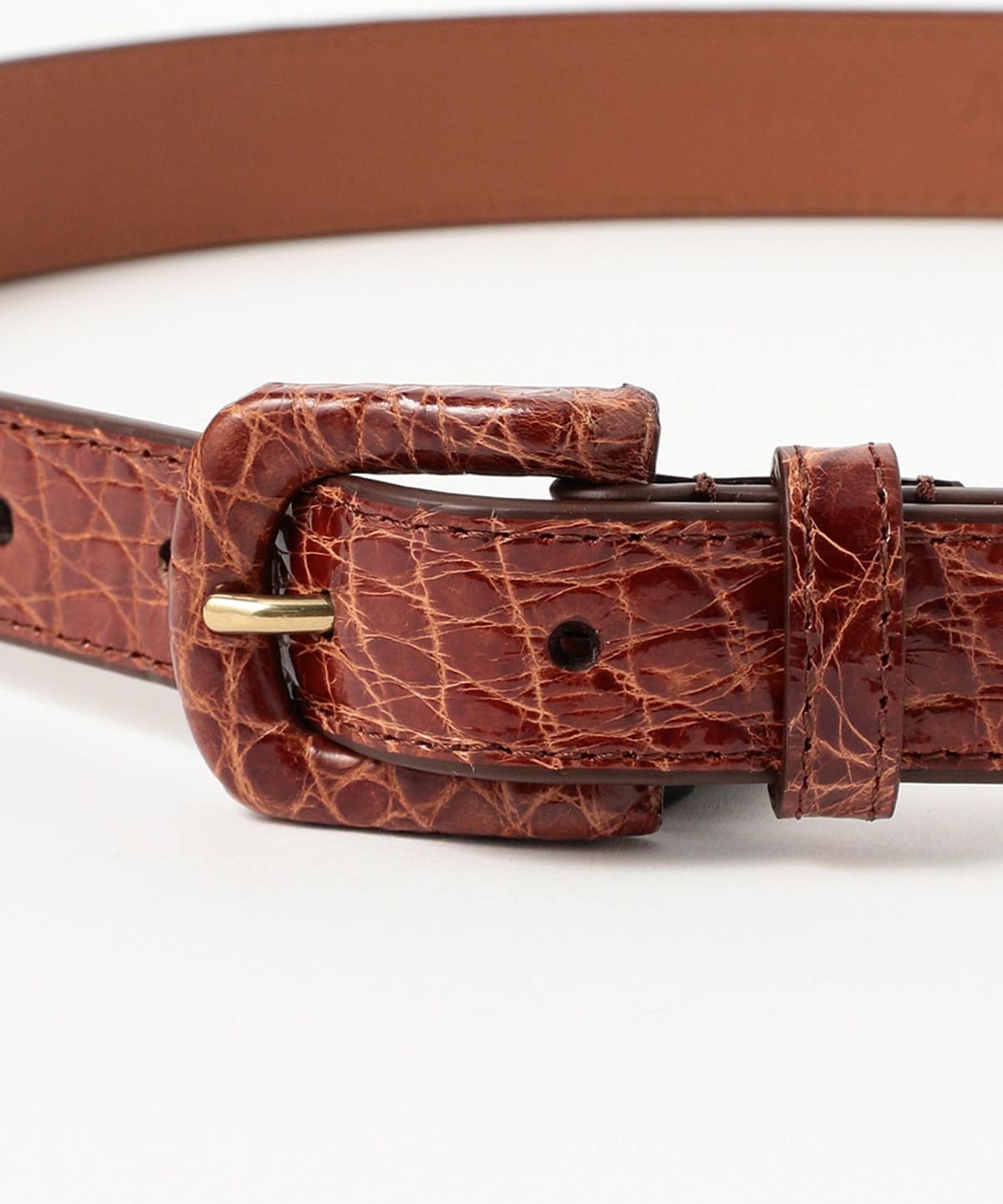 BEAMS F BEAMS Anderson's / Real Crocodile Leather Wrapped Buckle