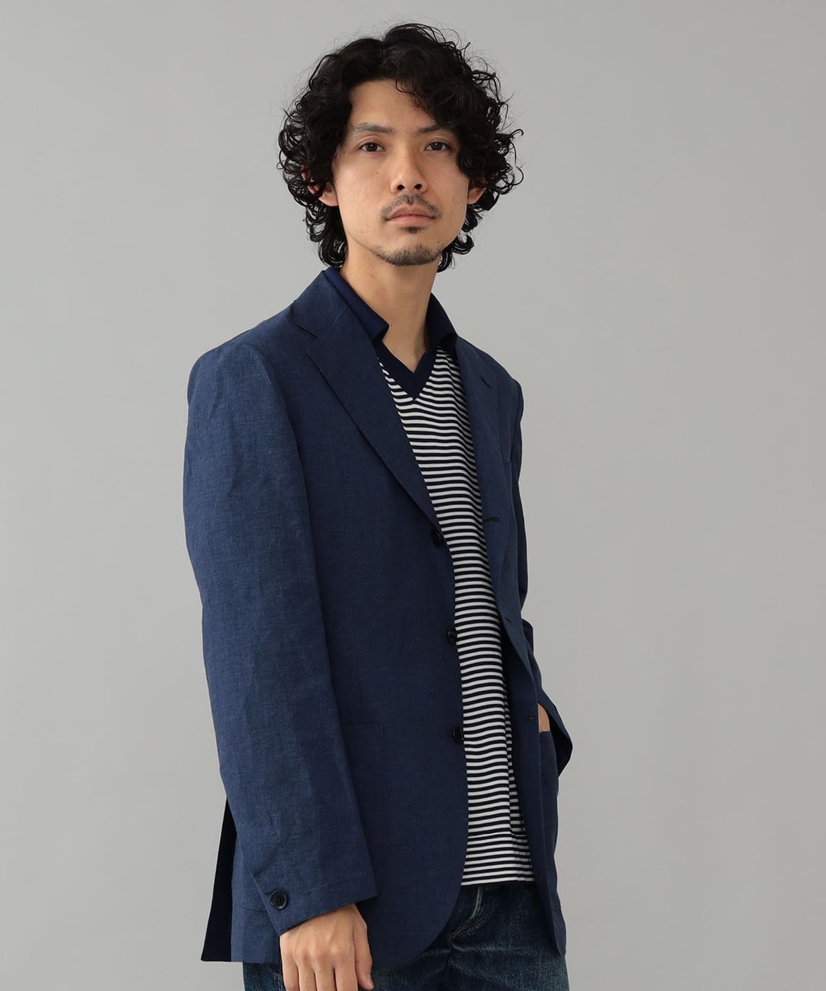 BEAMS F（ビームスF）NEW EASY ANGELICO リネンウール ソリッド