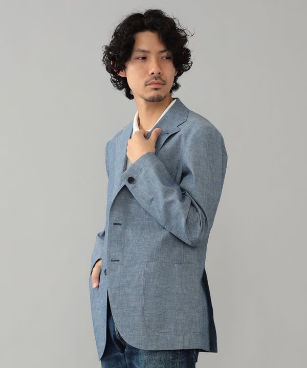 BEAMS F（ビームスF）NEW EASY シャンブレー ジャケット（ジャケット