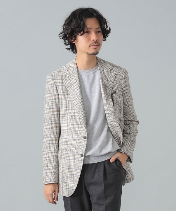 BEAMS F（ビームスF）FERLA ミックスファブリック グレンチェック