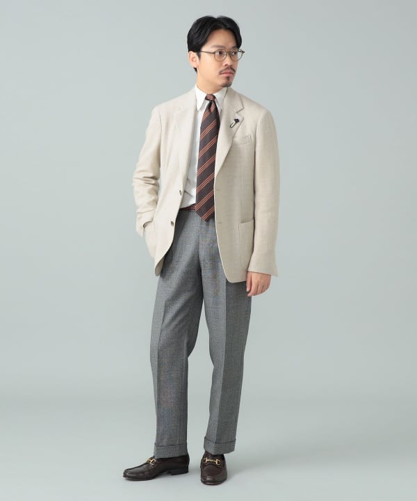 BEAMS F（ビームスF）LARDINI / ROMA ミックスファブリック バスケット