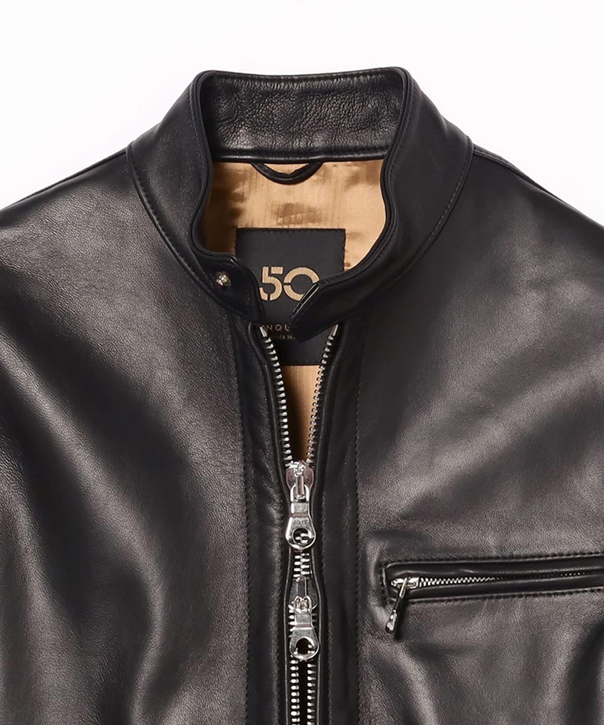 BEAMS F（ビームスF）CINQUANTA / スタンドカラー シングルライダース