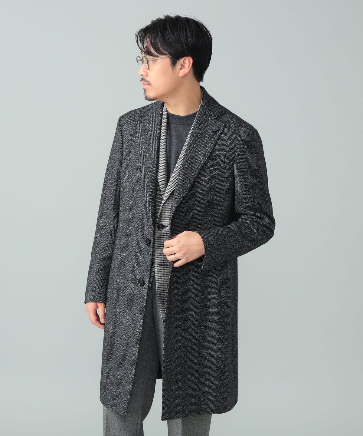 BEAMS F（ビームスF）【タイムセール】LARDINI / ウール ヘリンボーン