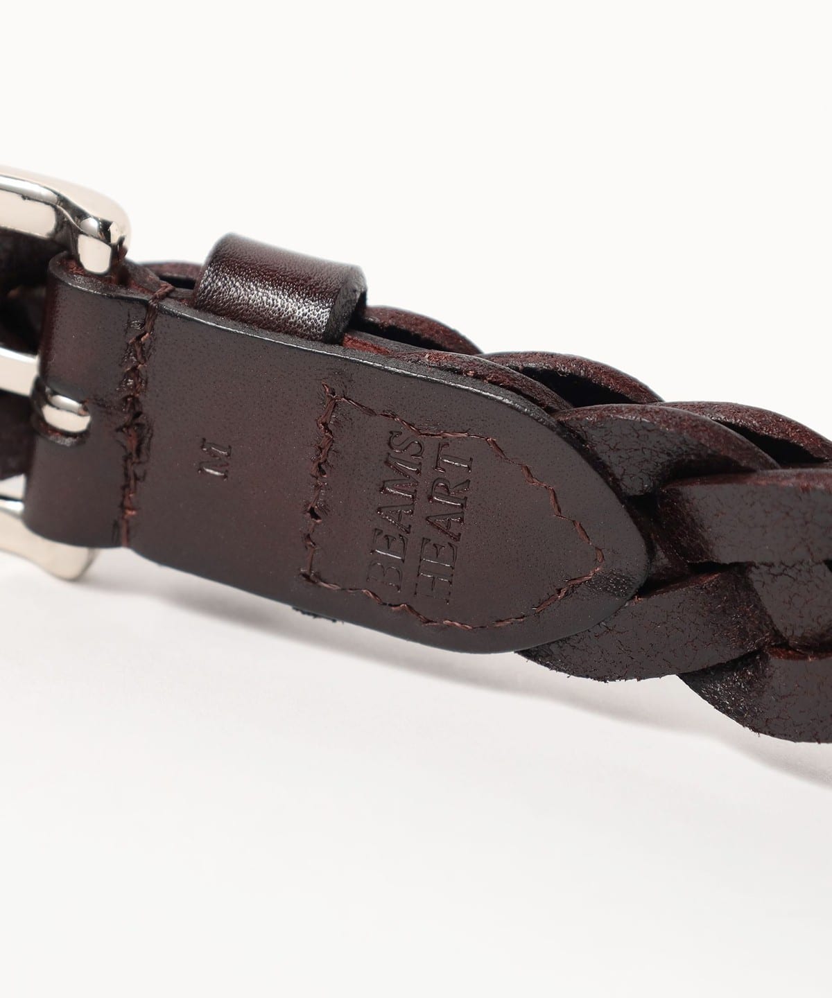 BEAMS HEART（ビームス ハート）レザー メッシュ プンターレ ベルト