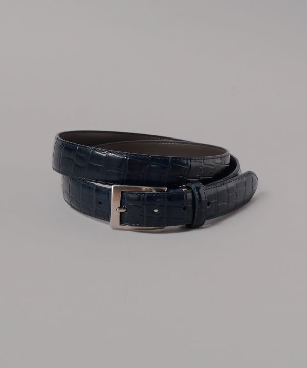 BEAMS HEART（ビームス ハート）クロコスタンプ レザーベルト