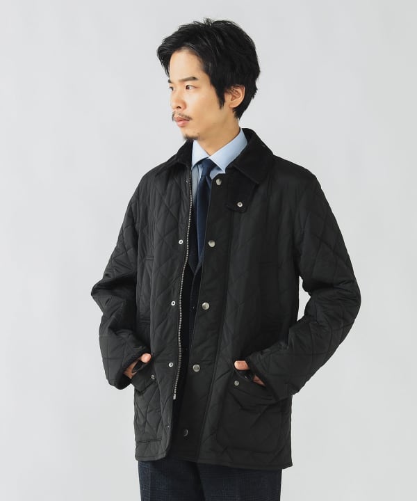 ビームスゴルフ ダイヤキルティングジャケット /L ブラック ストレッチ