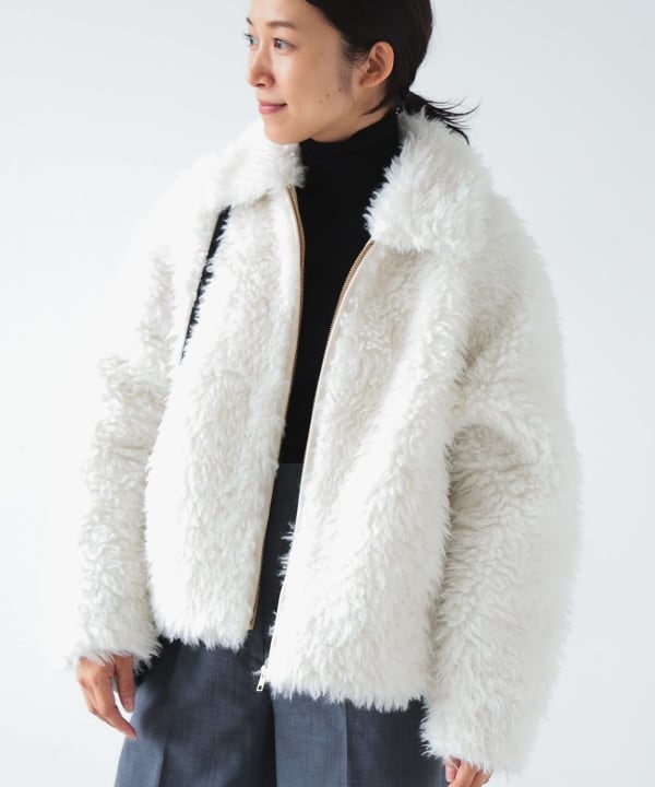 BEAMSGOLF M ファー付きダウンワンピース BEAMSGOLF M ファー付き