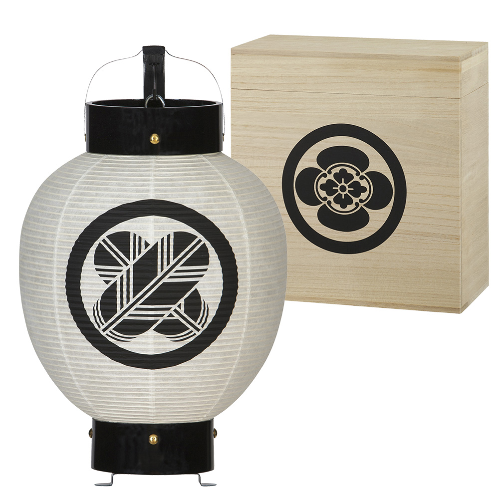 家紋入お迎え盆提灯 弓張九子 桐箱付き 7012 | 仏壇・仏具専門店 滝田商店