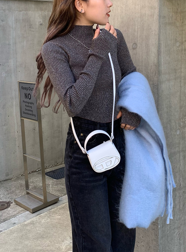 DIESEL ラメ入りリブ編みベアトップ DIESEL ラメ入りリブ編みベア