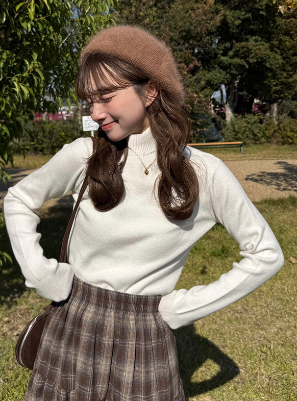 カシミヤタッチタートルネックニットトップス[cu234] | レディース